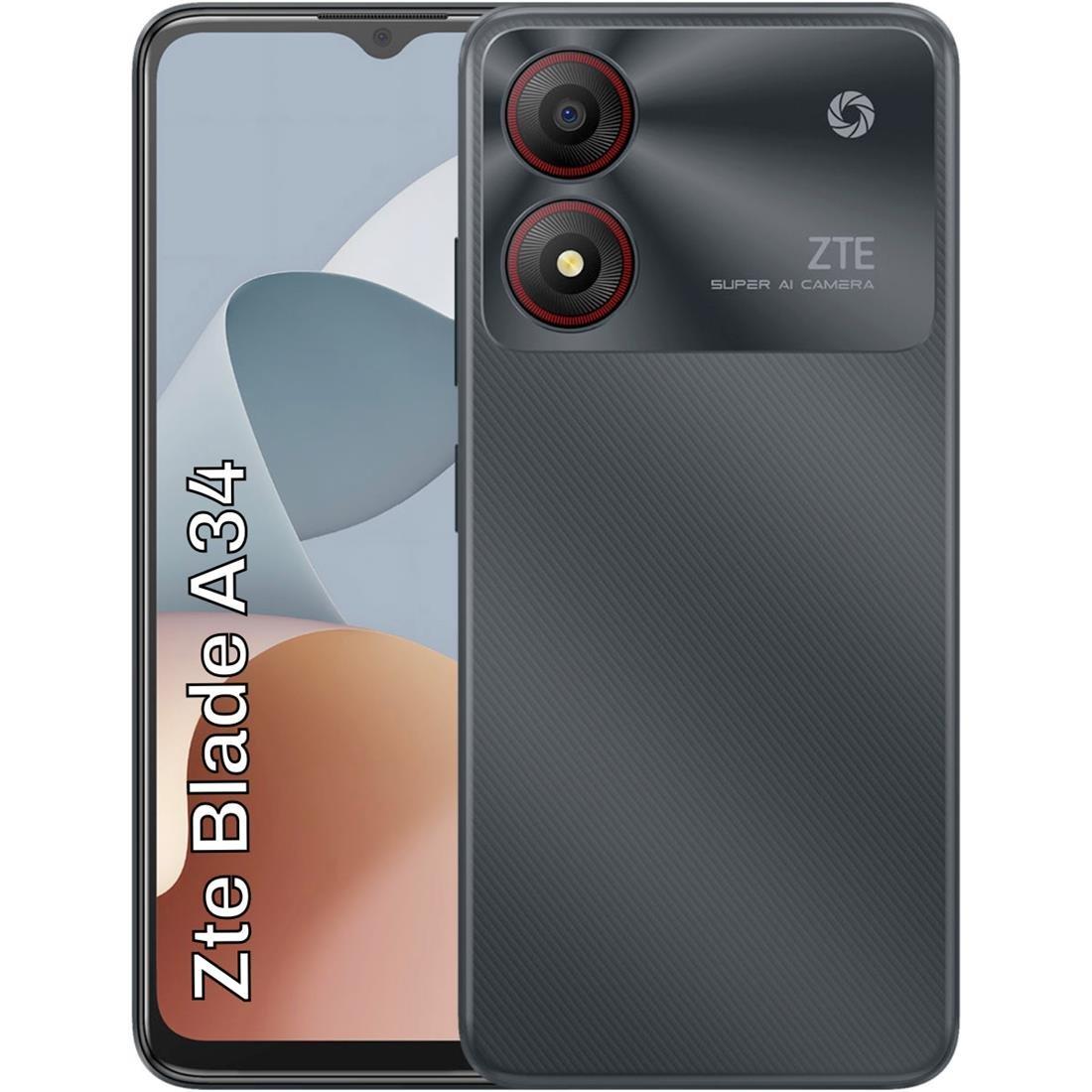 ZTE BLADE A34 6+64GB (2+4GB RAM) DS 4G GRIGIO OEM