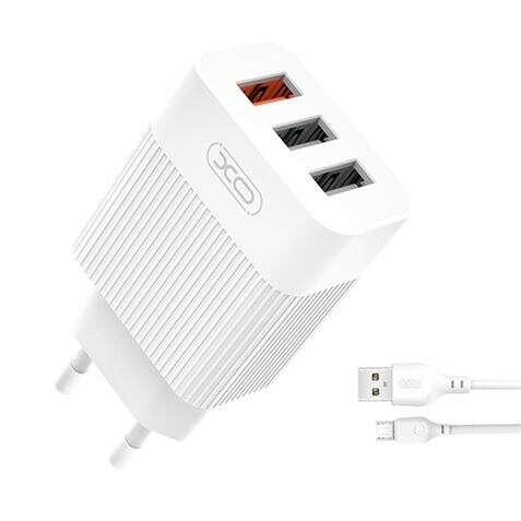 Pacchetto corrente XO L72 1x USB-A 18W Rapid Load 3.0, 2x USB-A + cavo USB-A MicrousB