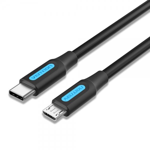 Vention COVBF cavo USB USB 2.0 1 m Micro-USB B USB C Nero