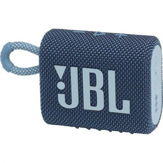 JBL GO 3 Altoparlante Bluetooth 5.1 4.2W - Resistenza all'acqua IPX7 - Autonomia fino a 5H - Mani liberi - Colore blu