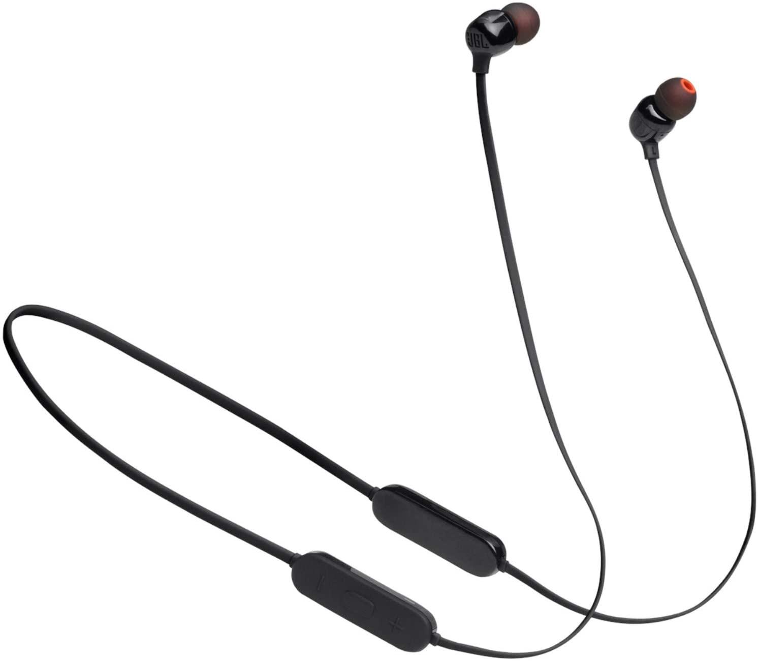 JBL Tune a cuffie Bluetooth 125BT con microfono - mani -grazia - controllo del cavo - colore nero