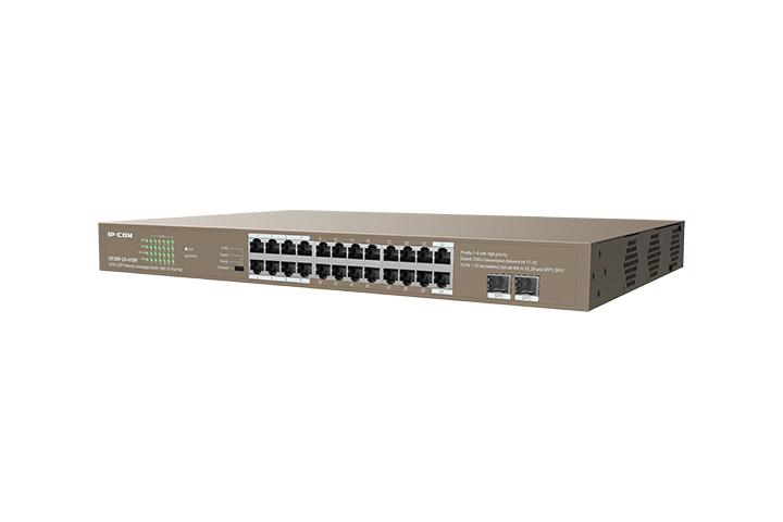 Switch Unmanaged 24 Porte PoE 100/1000 + 2SFP 410W