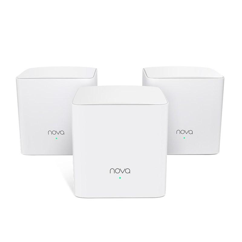 ROUTER TENDA NOVA MW5c 3PACK WIRELESS DUAL BAND AC1200 SISTEMA HOME MESH WiFi COMPLETO copertura fino a 350mq MU-MIMO