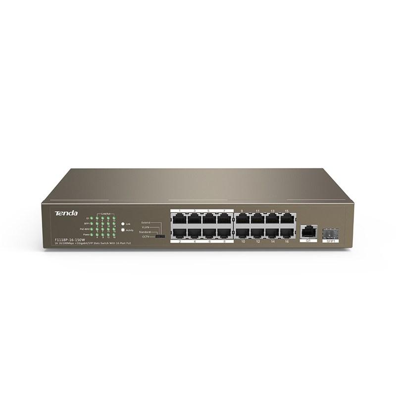 Tenda TEF1118P Switch 16-Ports PoE + 1 GE+1 SFP Unmanaged