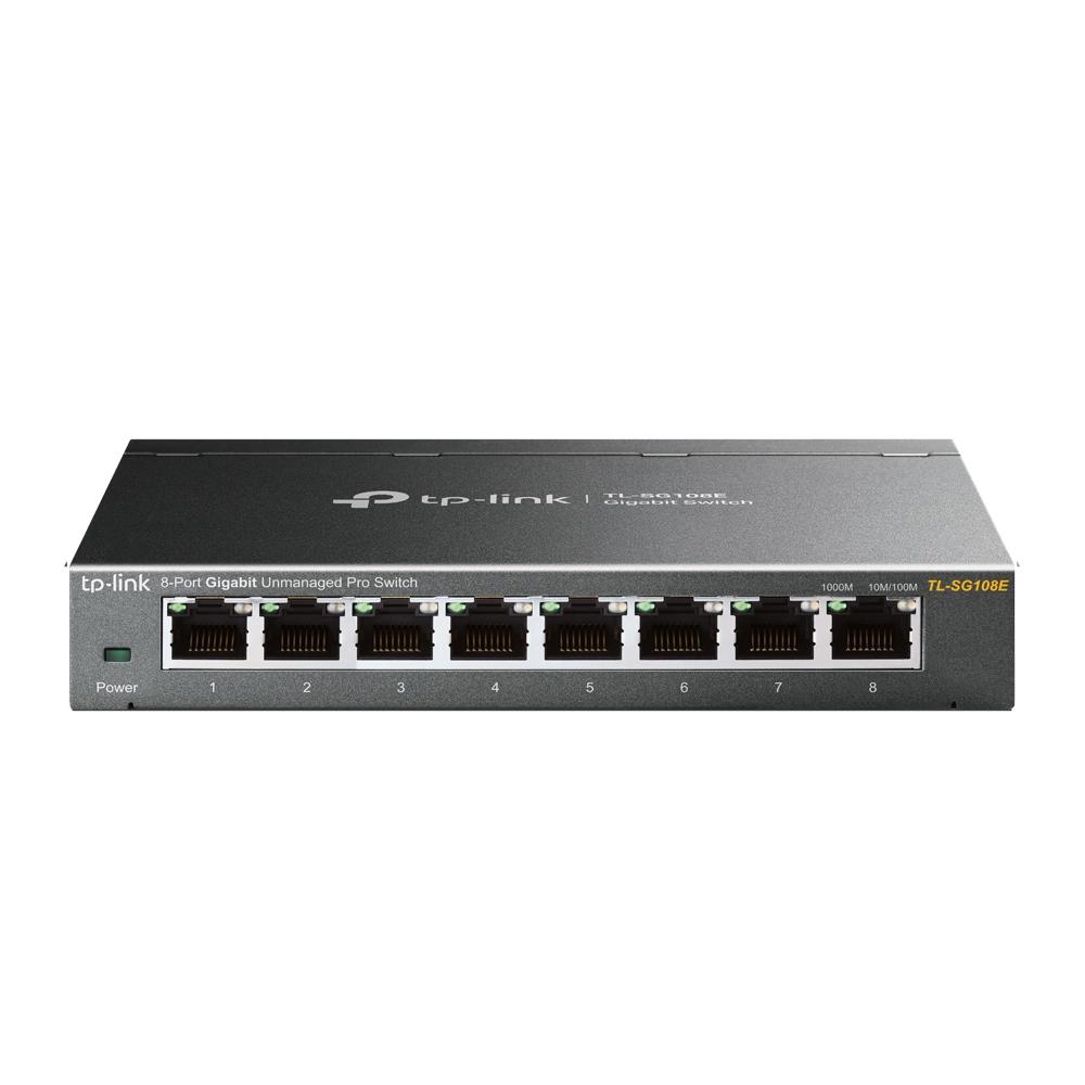 SWITCH TP-LINK TL-SG108E 8P LAN EASY SMART GIGABIT 10/100/1000Mbps RJ45 IGMP SNOOPINGMTU/PORT/TAG-BASED VLAN QOS