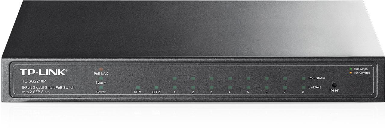 Omada Smart Switch JetStream Gigabit 8 Porte PoE+ 2 SFP - SG2210P