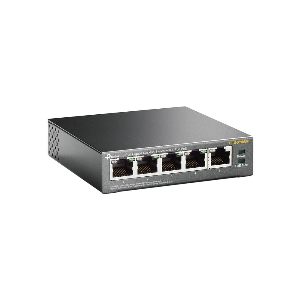 SWITCH TP-LINK TL-SG1005P 5P 10/100/1000Mbps RJ45 4P POE