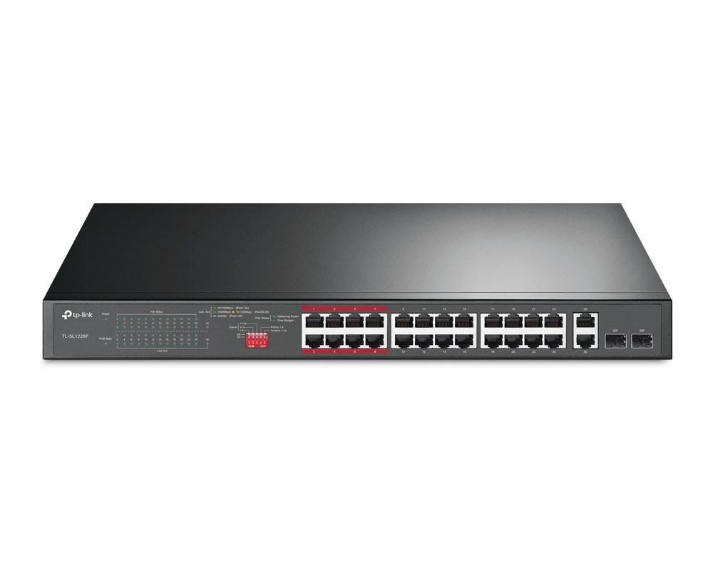 SWITCH 24 10/100 2SFP POE 250W