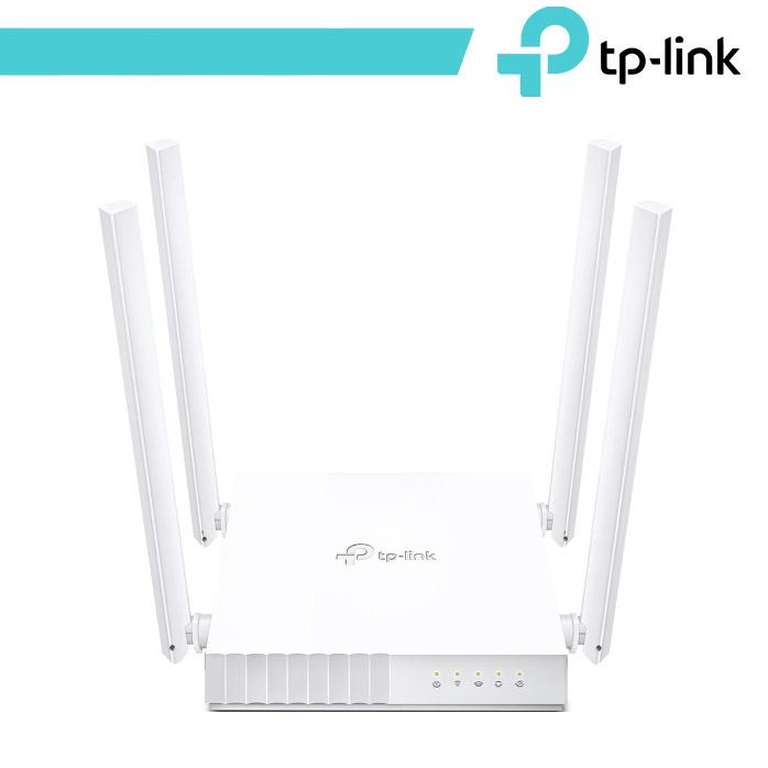 Router Tp-Link Archer C24-AC750 Dual Band Wi-Fi Router 300 Mbps at 2.4 GHz 433 Mbps 5 GHz-110/100M WAN Port410/100M LAN P.