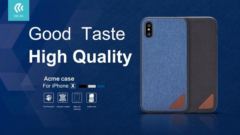 Cover in Pelle Lavorata Acme per iPhone X Nera