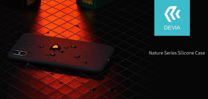 Custodia protettiva per iPhone X in silicone Nera