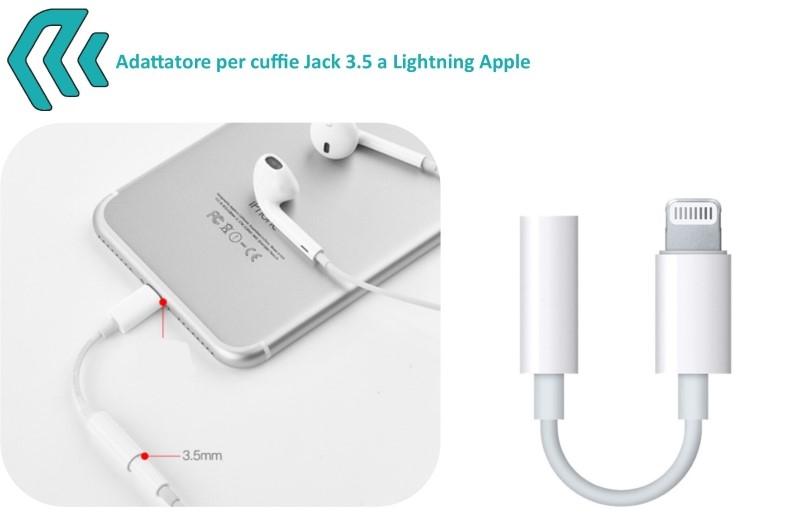 Adattatore per Audio Jack 35 a Apple Lightning iPhone