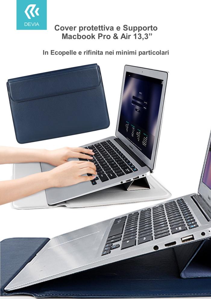 Cover protettiva per Macbook Pro e Air 13,3 2020 colore Blu