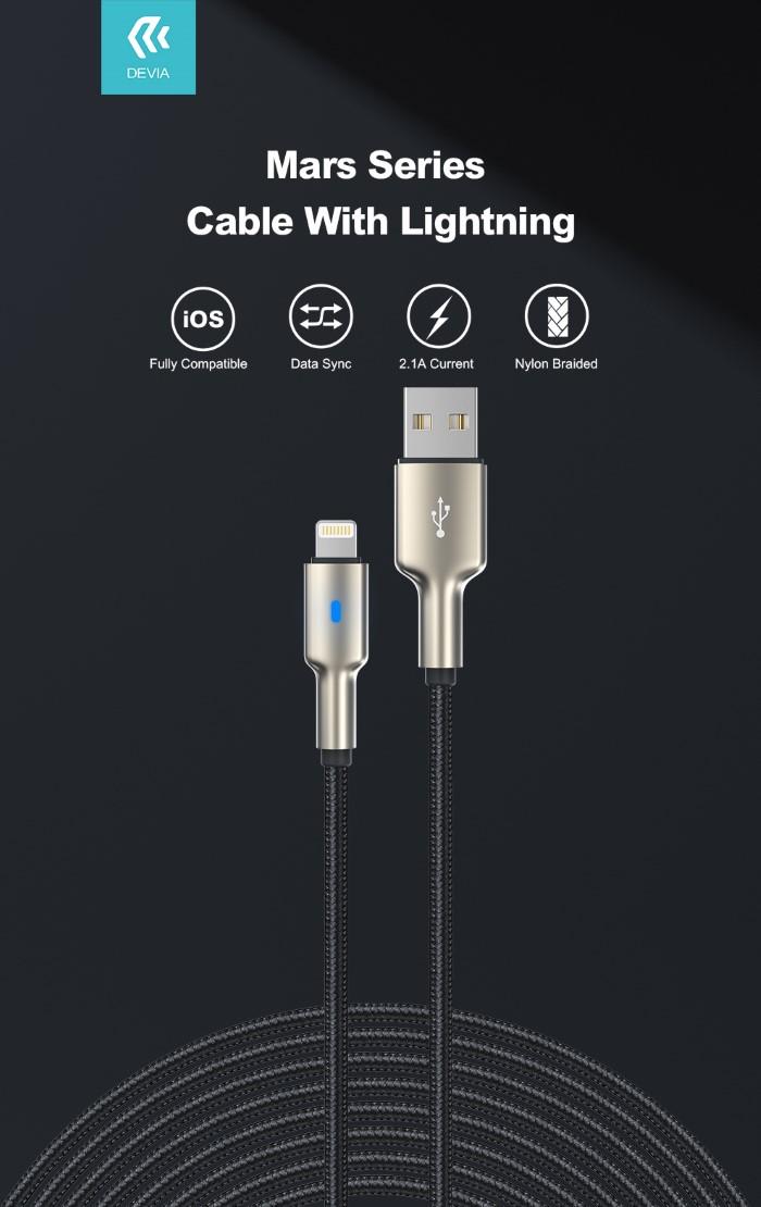 Cavo Usb Lightning in lega zinco e nylon intrecciato 1.5 mt