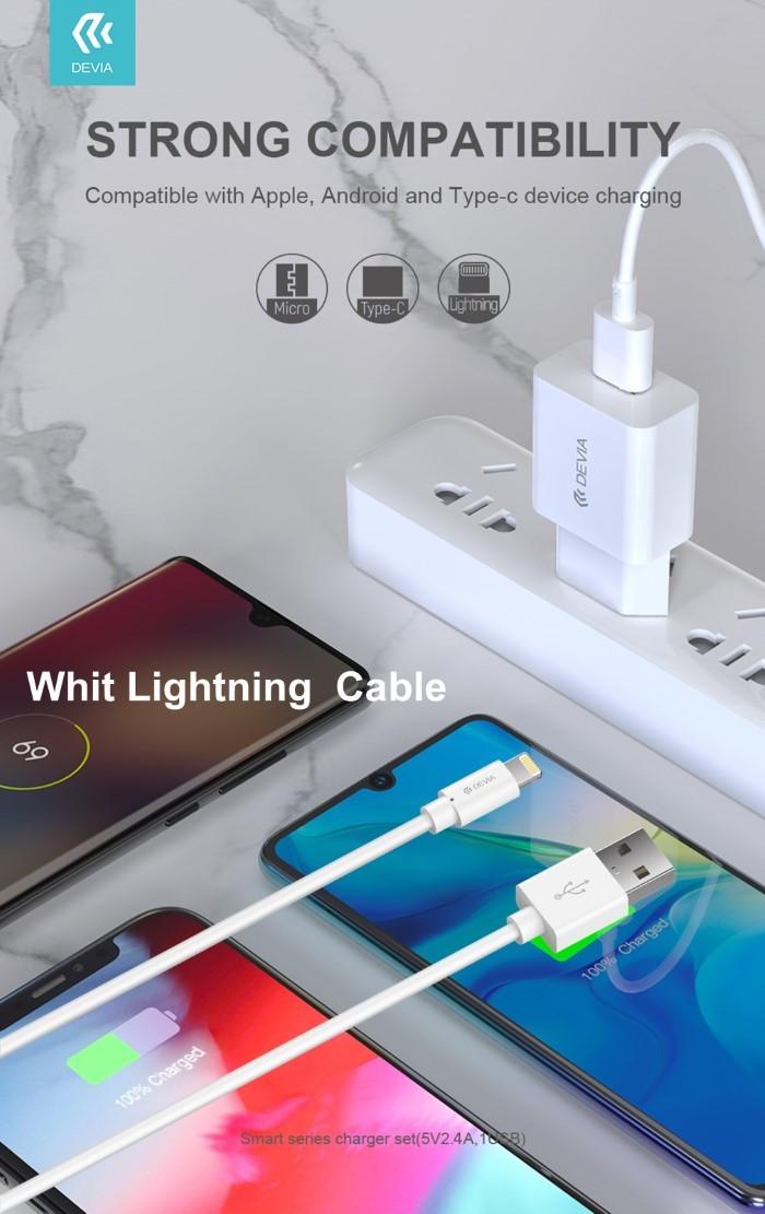 Suit Carica Batteria 2.4A 2 Out Cavo Usb A Lightning Apple