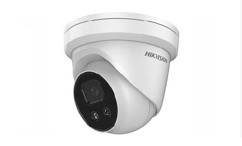 TURRET IP Hikvision 4MP, Ottica Fissa 2.8mm PoE, ACUSENSE