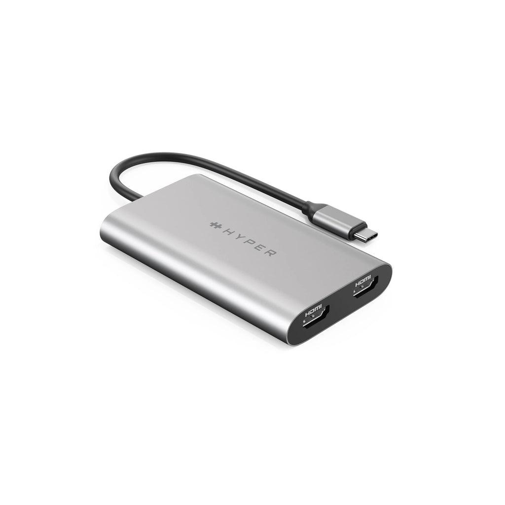 HYPER HDM1-GL adattatore grafico USB Acciaio inox (Hyperdrive USB-C TO Dual HDMI)