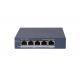 HIKVISION SWITCH L2, SMART MANAGED, 4 GIGABIT RJ45 POE PORTS, 1 GIGABIT RJ45 PORT, 802.3AF/AT, POE P