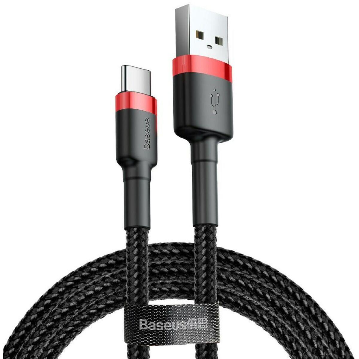 Baseus Cafule cavo USB 2 m USB A USB C Nero, Rosso (SiGN Cafule USB-C Cable 2A, 2m - Red/Black)