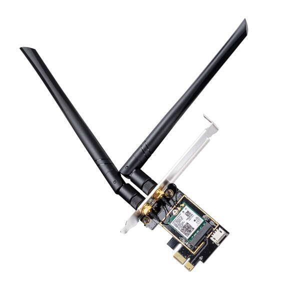 Adattatore di rete Cudy WE3000 PCI-e AX5400 WiFi 6E Tri-Band - Bluetooth 5.2 - 2 antenne esterne