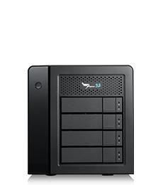 Sistema raid Promise Pegasus32 R4 da 16 TB (4 x 4 TB SATA).