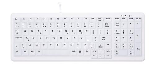 CHERRY AK-C7000 tastiera USB QWERTY Inglese UK Bianco