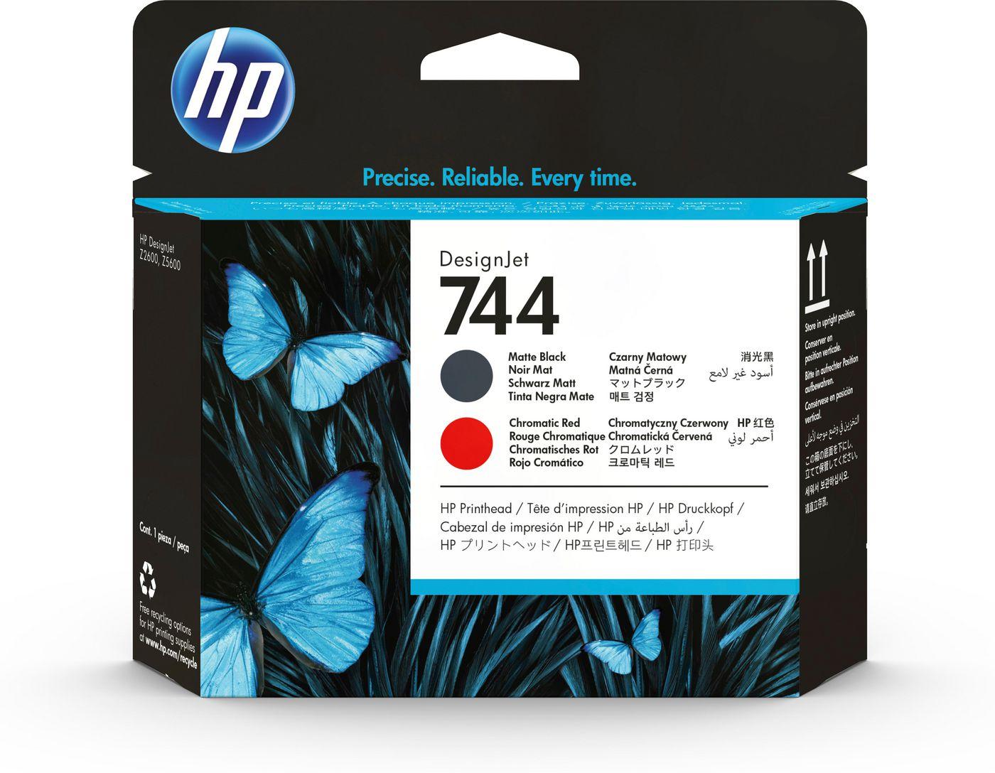 F9J88A HP 744 MATTE NERO/ROSSO PRIN