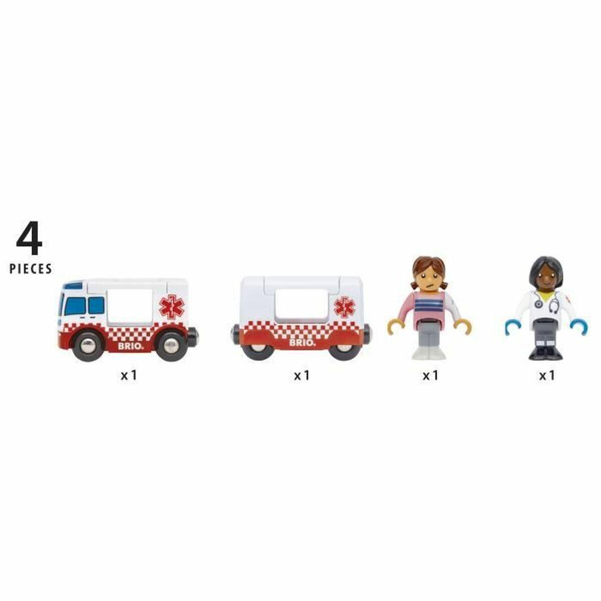 Playset Brio Rescue Ambulance 4 Pezzi