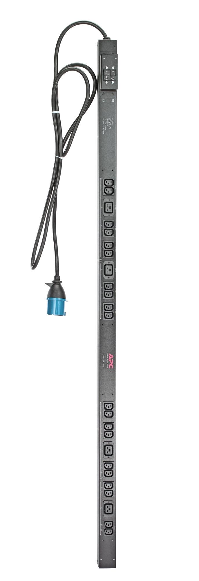 APC RACK PDU. BASIC. ZERO U. 32A. 230V. (20)C13 & (4)C19 unità di distribuzione dell'energia (PDU) 24 presa(e) AC 0U Nero