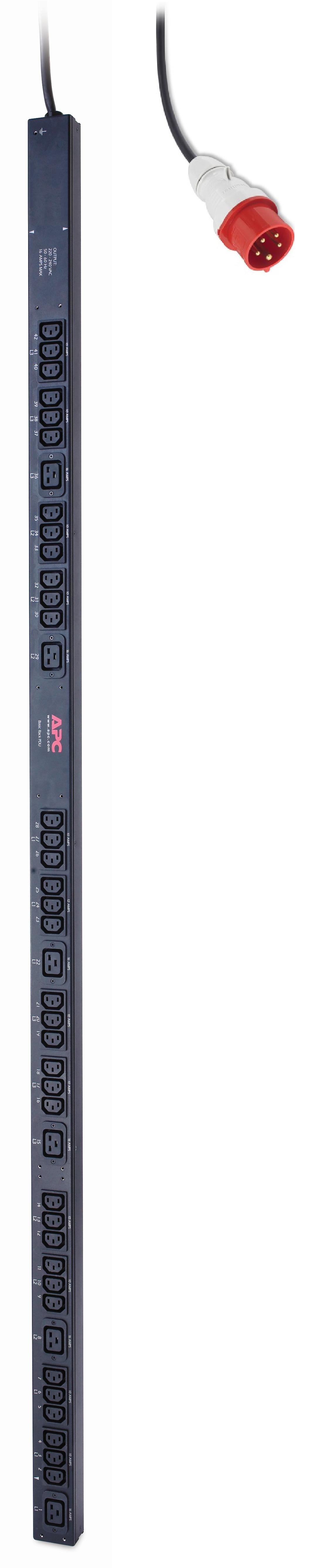 APC Rack PDU, Basic, Zero U, 11 kW, 230V, (36) C13 & (6) C19 unità di distribuzione dell'energia (PDU) 42 presa(e) AC 0U Nero