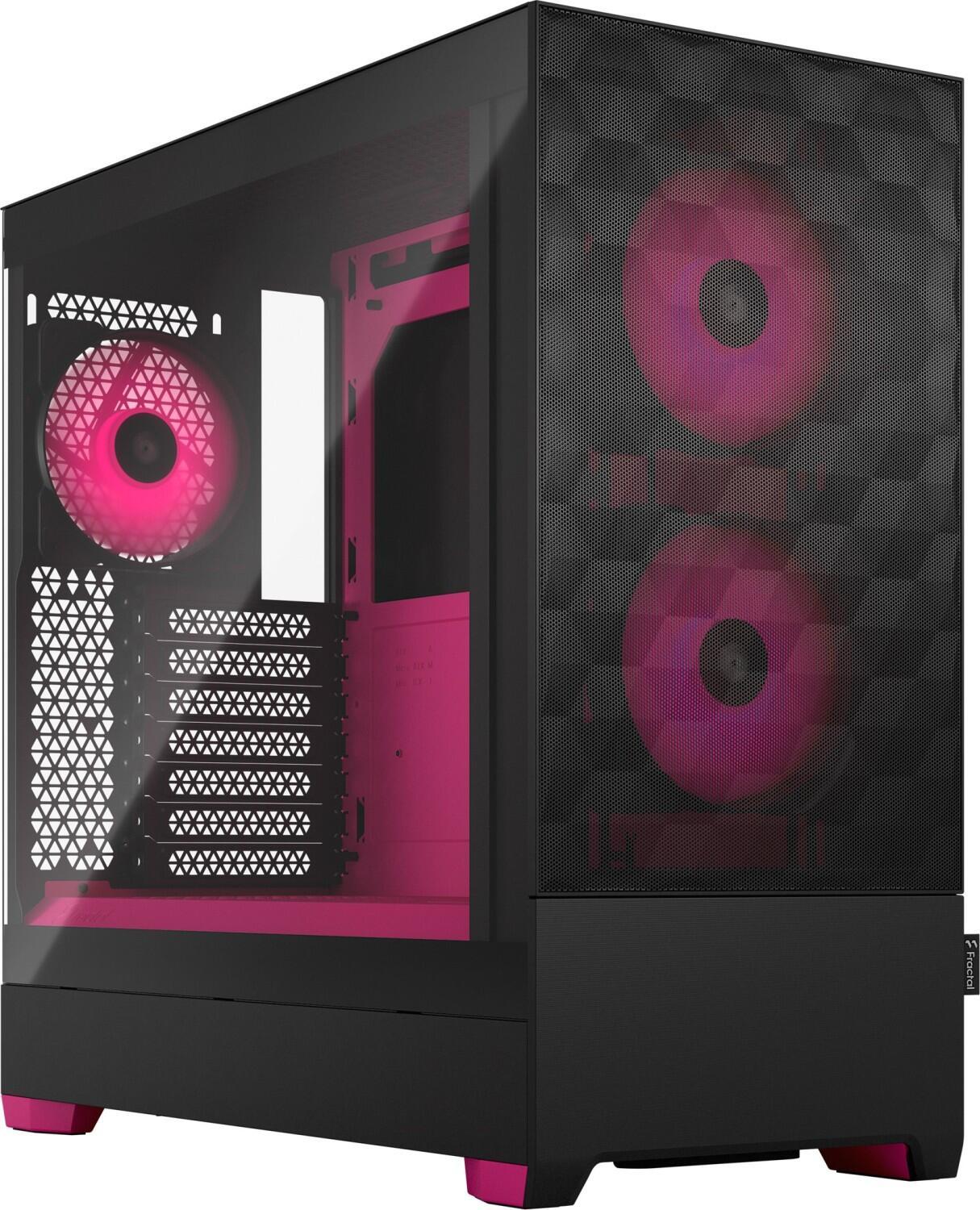 Design frattale pop aria rgb-magenta core tg tint (torre midi gehäuse con finestre laterali e illuminazione RGB)