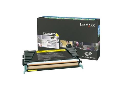 Lexmark C734A1YG cartuccia toner 1 pz Originale Giallo