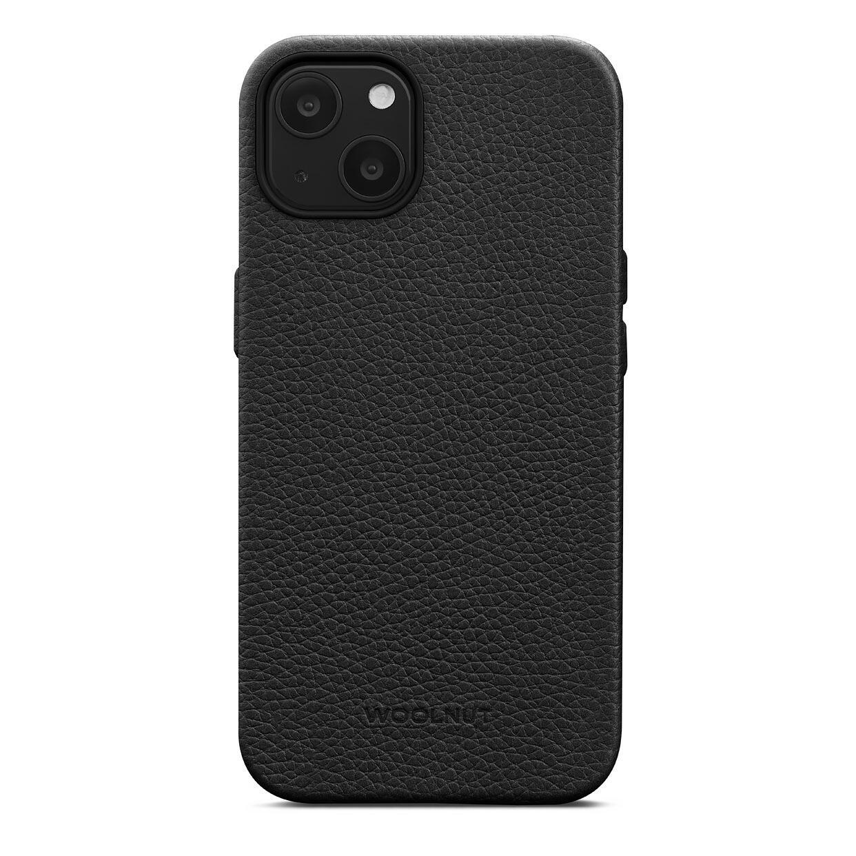 Custodia in pelle Woolnut per iPhone 13 nera