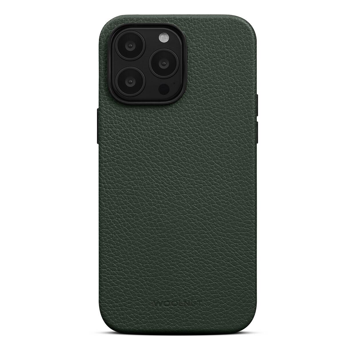 Custodia in pelle Woolnut per iPhone 14 Pro Max, verde