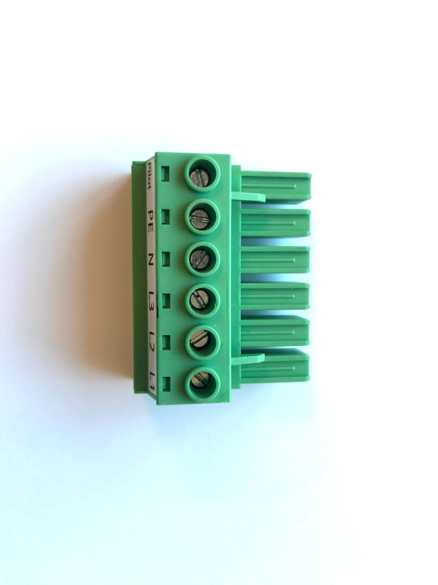 Terminal block Plug-In 16-32A - 6P 6 pole Sparepart - Warranty: 36M