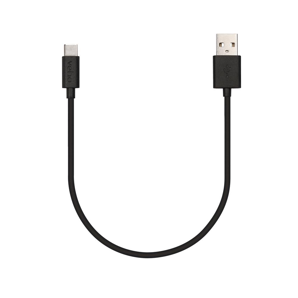 Veho VCL-002-C-20CM cavo USB 0,2 m USB A USB C Nero