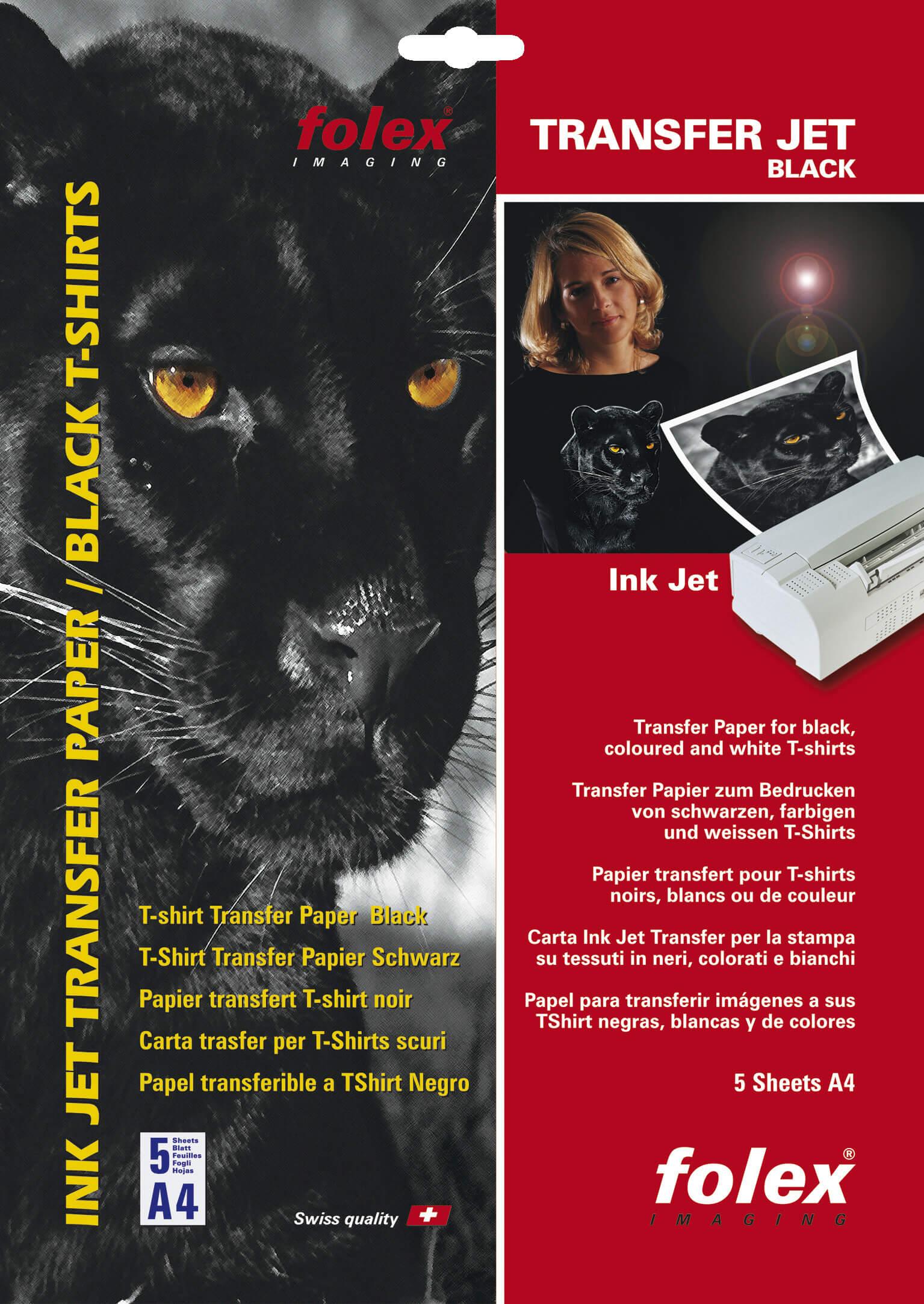 Folex Jet-Black Transfer Paper per magliette nere e leggere (50 pezzi)