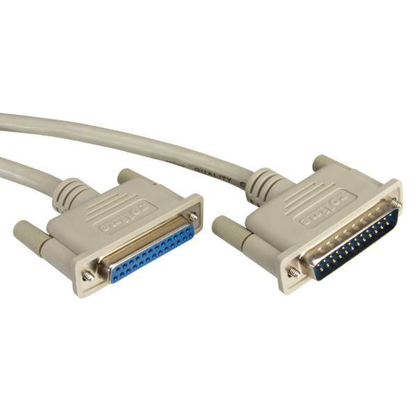 ROLINE RS232 Cable, M - F 9 m cavo seriale (ROLINE RS232 Cable DB25-DB25. M/F. Beige. 9.0m)