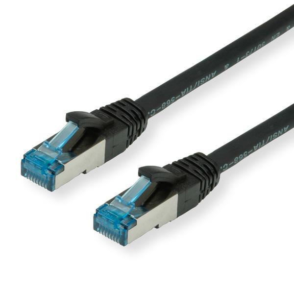 Value 0.5m S/FTP Cat.6a cavo di rete Nero 0,5 m Cat6a S/FTP [S-STP] (VALUE S/FTP [PiMF] PatchCord Cat6a. CU. Black 0.5m)