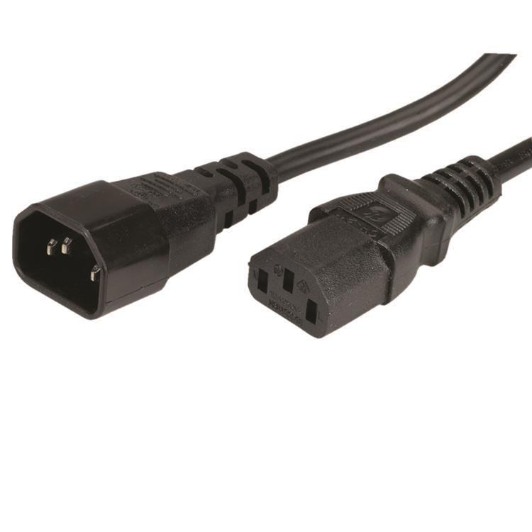 Power Cable Black 0.5 M C14