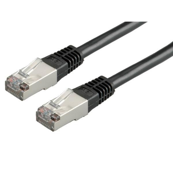 ROLINE 21.15.0185 cavo di rete Nero 0,5 m Cat5e F/UTP [FTP] (Roline CAT5e FTP CU Ethernet Cable Black 0.5m)