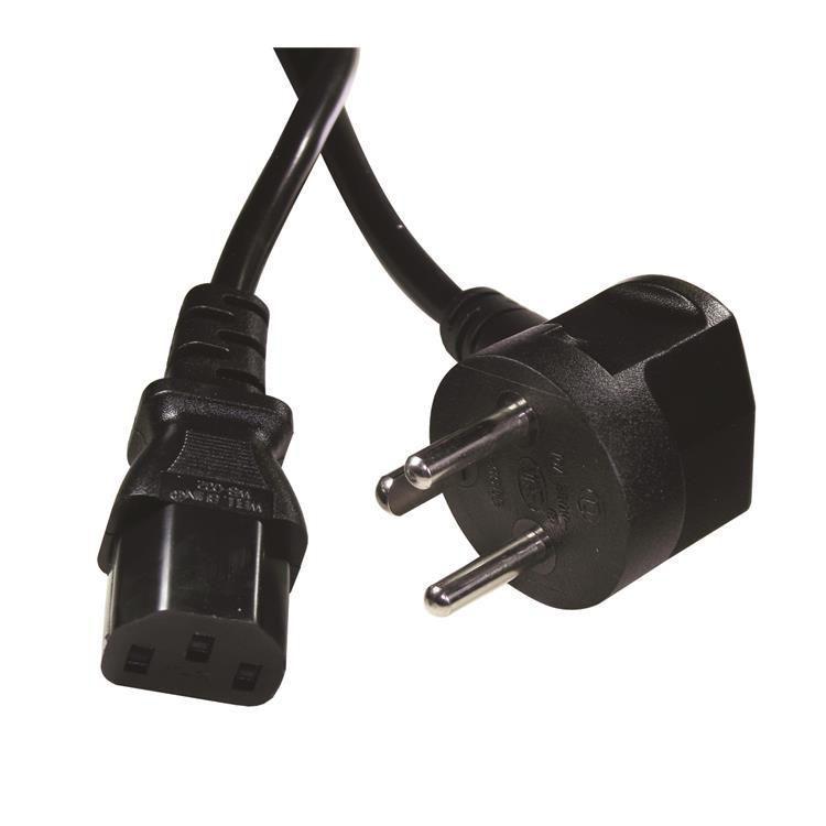 ROLINE 30.07.9133 cavo di alimentazione Nero 2 m Spina di alimentazione di tipo K Accoppiatore C13 (Power Cable Black 2 M Power