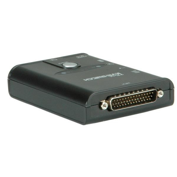 Value KVM Switch Star, 1U - 2 PCs, DVI / HDVideo, USB switch per keyboard-video-mouse [kvm] Nero (VALUE KVM Switch Star. 1U - 2