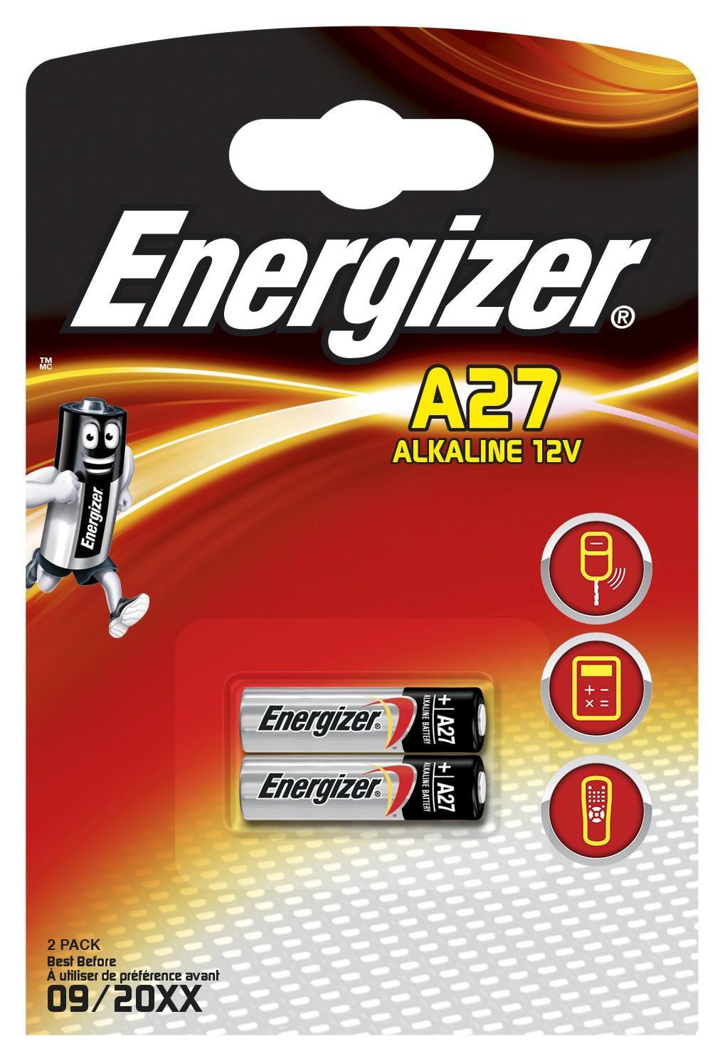 Energizer EN-639333 (ALKALINE A27 2PK - EN-639333, Single-use - battery, A27, Alkaline, 12 V, 2 pc[s], 23 mAh - Warranty: 12M)