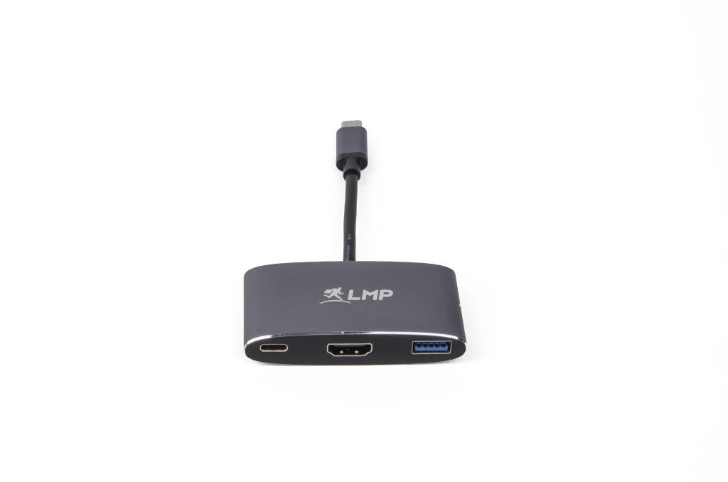 LMP adattatore USB-C verso HDMI, USB3 e USB-C - colore space gray