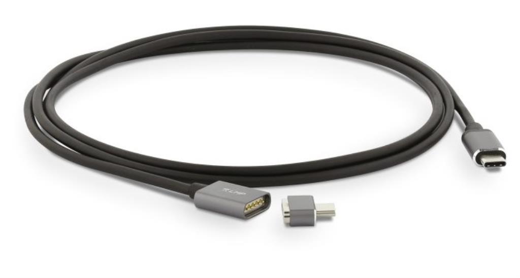 Cavo di ricarica magnetico da USB-C (f) verso USB-C (m) per USB-C per adattatore di alimentazione fino a 100W, 1.8 m, Grigio s