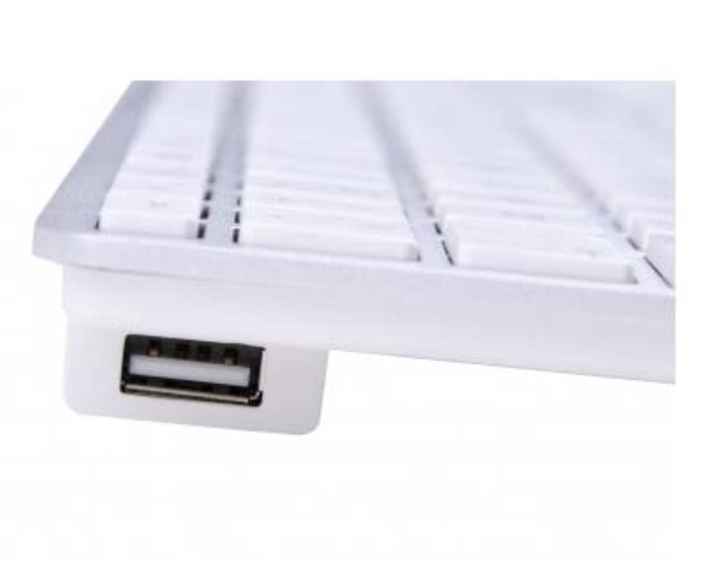 LMP tastiera USB con tastierino numerico, 110 tasti, 2 x USB 2.0 - Silver - Layout ITA (QWERTY)