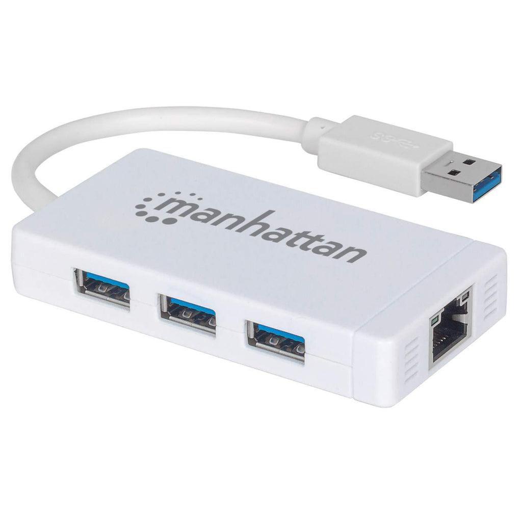 Manhattan 507578 hub di interfaccia USB 3.2 Gen 1 (3.1 Gen 1) Type-A 5000 Mbit/s Bianco