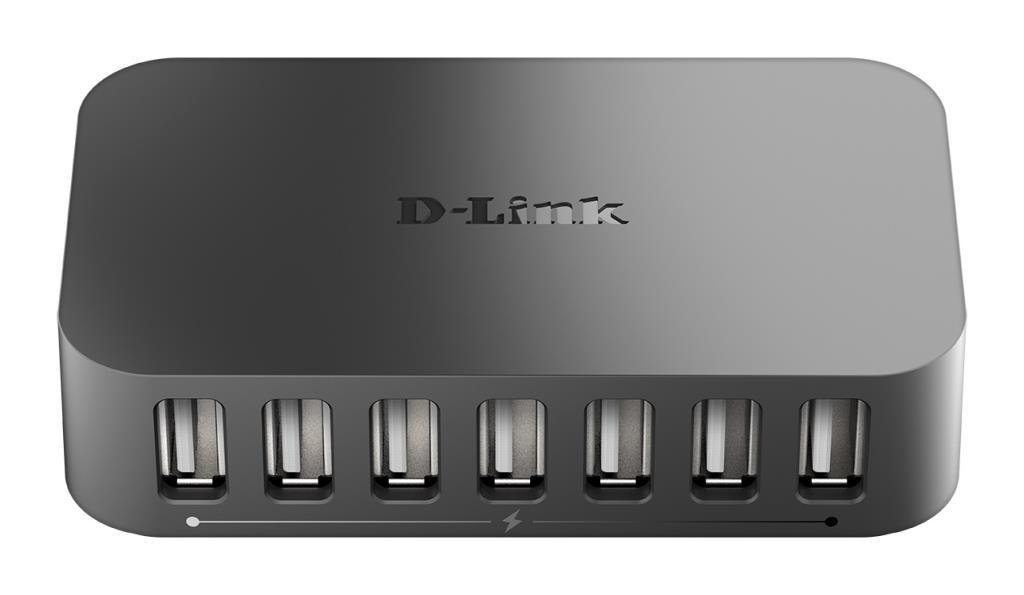 D-Link HUB USB - 7 porte USB 2.0 - 1 porta USB 2.0 tipo Micro-B per connessione al PC