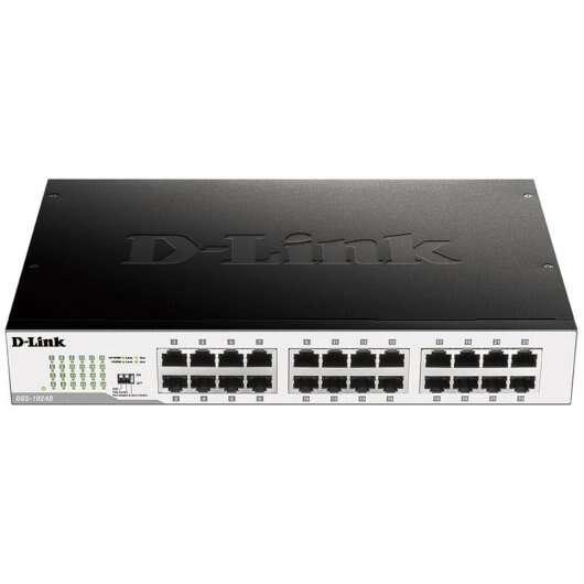 Switch D-Link Gigabit Ethernet - 24 porte Unmanaged 10/100/1000Mbps - Rackable - box metallico